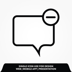 Poster - remove message line icon design
