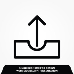 Poster - Upload Icon in trendy flat style isolated on white background.
