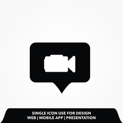 Poster - video chat icon.video chat vector illustration.