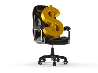 Wall Mural - Dollar currency on business chair