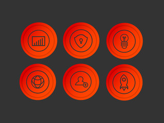 Poster - Business infographic icon button for app or website vector eps 10