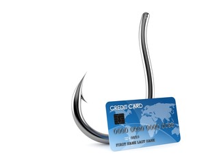 Poster - Fishing hook with credit card