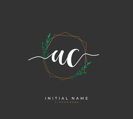 Handwritten letter A C AC for identity and logo. Vector logo template with handwriting and signature style.