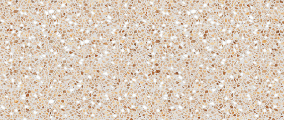 Wall Mural - beautiful beige terrazzo stone texture, pebble stone background