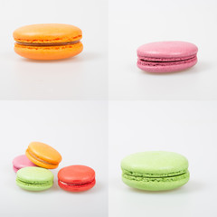 Wall Mural - macarons or colorful macarons on a background.