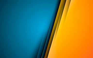 Poster - Modern abstract background hipster design. Yellow and blue overlap layer background.