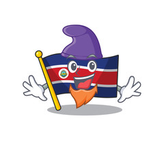 Sticker - An icon of flag costa rica Scroll cartoon character dressed as an Elf