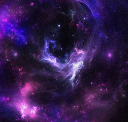 Wall Mural - deep space nebula with stars