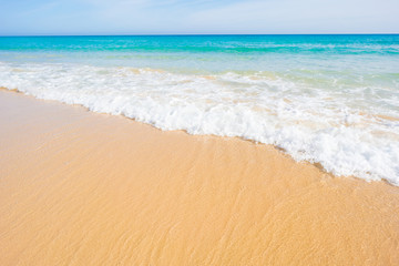 Wall Mural - Sandy beach and calm sea in the Canary Islands