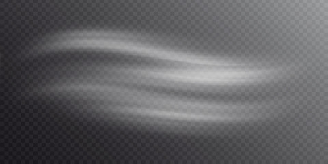 Fog on transparent background, panoramic image, vector background, EPS10