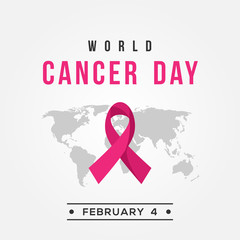 World Cancer Day Design Template Background