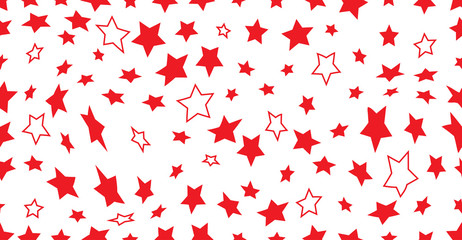 Wall Mural - Red stars vector background. Abstract geometric pattern with optic illusion for web business and graphic designs.
