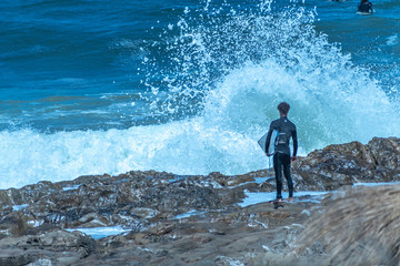 man in water