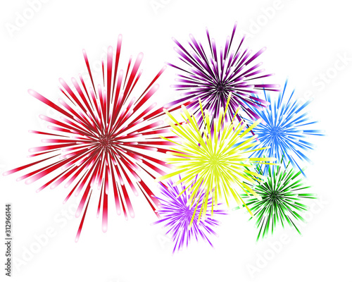 Fireworks Clipart Vector New Year Celebration Fireworks Stock ベクター Adobe Stock