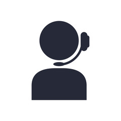 Sticker - silhouette of call center agent