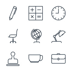 Poster - Set workspace icon template color editable. workspace pack symbol vector sign isolated on white background illustration for graphic and web design.