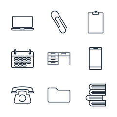 Aufkleber - Set workspace icon template color editable. workspace pack symbol vector sign isolated on white background illustration for graphic and web design.