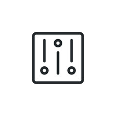 Leinwandbilder - Music sound icon template color editable. Audio digital equalizer technology symbol vector sign isolated on white background illustration for graphic and web design.
