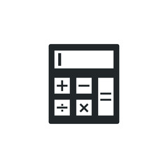 Fototapete - calculator icon template color editable. calculator Business symbol vector sign isolated on white background illustration for graphic and web design.