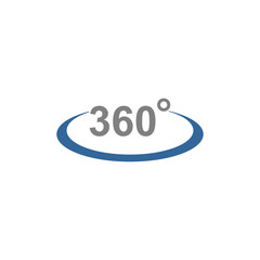 Fototapete - 360 degree icon vector design symbol