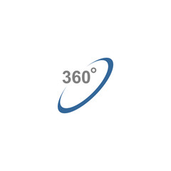 Fototapete - 360 degree icon vector design symbol