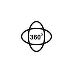 Fototapete - 360 degree icon vector design symbol