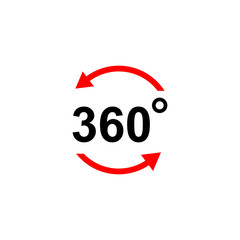 Fototapete - 360 degree icon vector design symbol