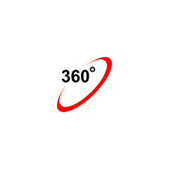 Poster - 360 degree icon vector design symbol