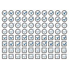 Fototapete - check mark icon set vector design symbol