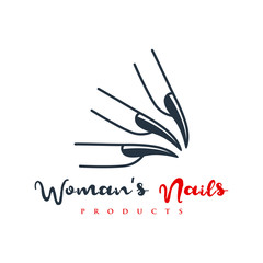 Wall Mural - Beauty nail hand logo