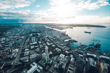 Wall Mural - Downtown Seattle Washington at Sunset