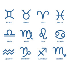 Fototapete - zodiac sign icon vector design symbol