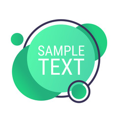 Poster - dynamical green gradient form abstract banner flowing liquid shape fluid color badge modern graphic element copy space vector illustration