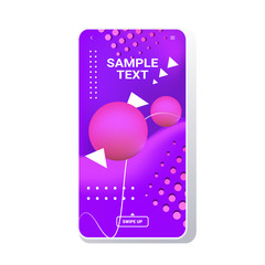 Poster - web template dynamical colorful gradient abstract banner flowing liquid shape fluid color smartphone screen online mobile app memphis style vector illustration
