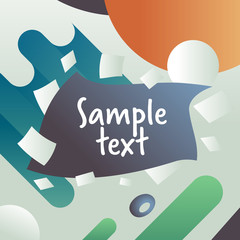Poster - dynamical colored template gradient abstract background template minimal design cover banner for decoration presentation poster copy space vector illustration