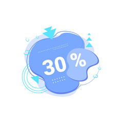 Poster - big sale buy now sticker special offer shopping discount badge fluid color abstract banner with flow