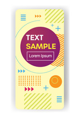Poster - colored geometric forms abstract background banner minimal design cover template for decoration pres