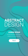 Poster - paper cut 3d abstract background banner colorful waves carving art concept wavy layout for flyer pre