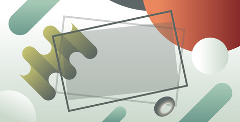Poster - Dynamical colored forms gradient abstract background template