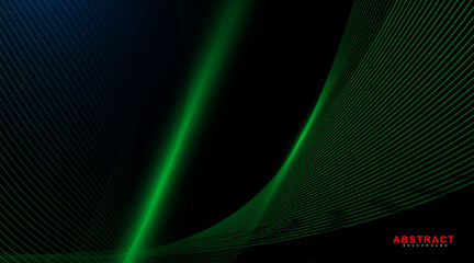 Wall Mural - abstarct geometric background. glowing line wave on dark. new texture for your design.