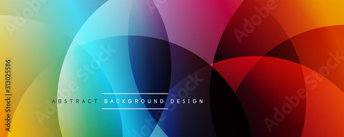 Fotomural Dynamic trendy simple fluid color gradient abstract background with line effects
