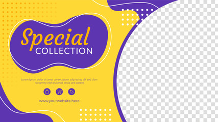 Wall Mural - Special collection banner template. Promotion sale banner for website, flyer and poster