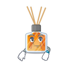 Poster - cartoon character design of air freshener sticks on a waiting gesture