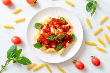 Penne pasta in tomato sauce