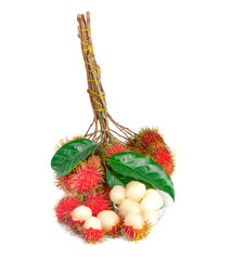 Wall Mural - Fresh rambutan an isolated on white background