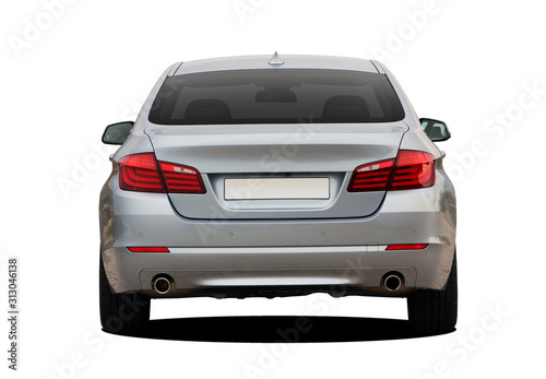 Cuadros en Lienzo the back of a modern car on a white background