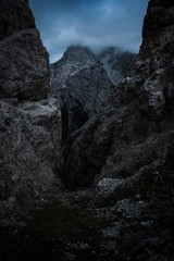 Wall Mural - Dark mountains and heavy clouds