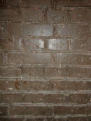 Wall Mural - brick wall painted with brown paint