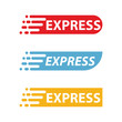 express logo template design vector icon illustration