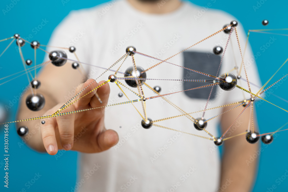 Cloud computing concept - connect to cloud